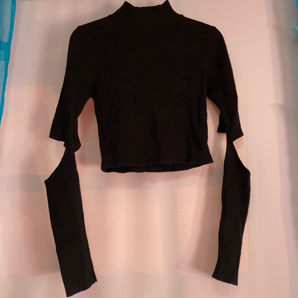 Cropped Turtleneck Sweater